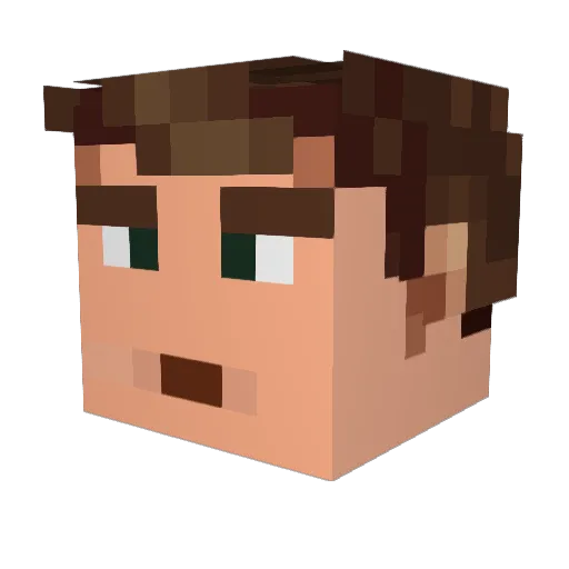 alpha4rce Minecraft avatar head, 3D render