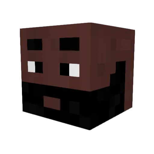 alpha_monster Minecraft avatar head, 3D render