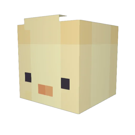 alphabtc Minecraft avatar head, 3D render