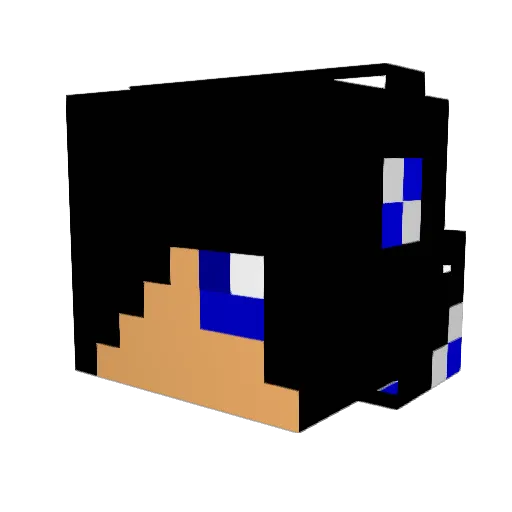 alphachump Minecraft avatar head, 3D render