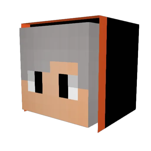 alphacurmum Minecraft avatar head, 3D render