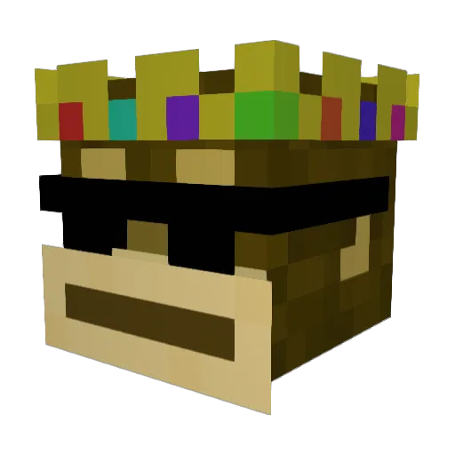 alphadogluca Minecraft avatar head, 3D render