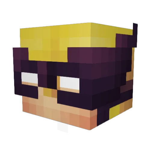 alphafail Minecraft avatar head, 3D render