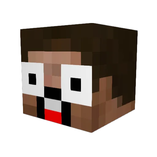alphagold11 Minecraft avatar head, 3D render