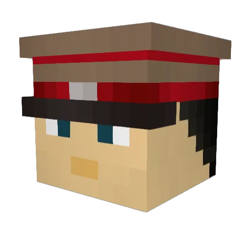 alphaman86 Minecraft avatar head, 3D render