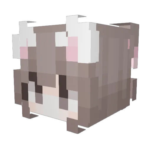 alphaofthejungle Minecraft avatar head, 3D render