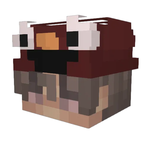 alphaprawnn Minecraft avatar head, 3D render
