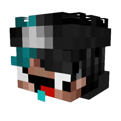 alphyxXXX Minecraft avatar head, 3D render