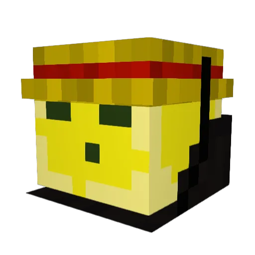 alpik Minecraft avatar head, 3D render