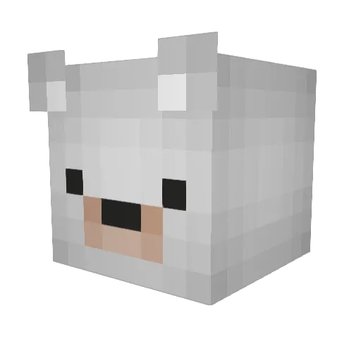 alqallaf_28 Minecraft avatar head, 3D render