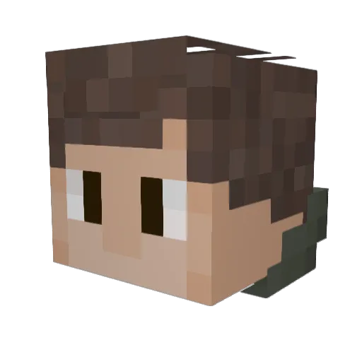 alqoritm Minecraft avatar head, 3D render