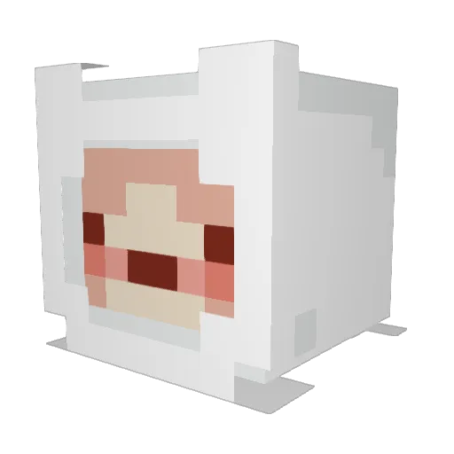 alredo Minecraft avatar head, 3D render