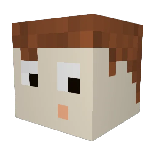 alrightsure Minecraft avatar head, 3D render