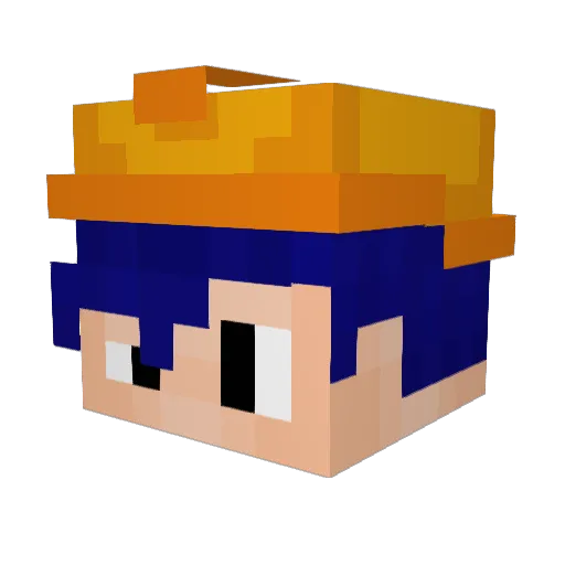 alrkbow Minecraft avatar head, 3D render