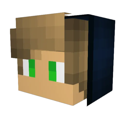 alross Minecraft avatar head, 3D render