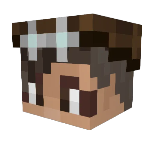 als_az Minecraft avatar head, 3D render