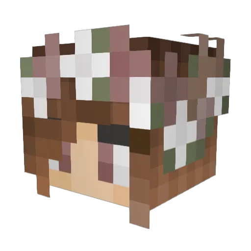 alsalehlina Minecraft avatar head, 3D render