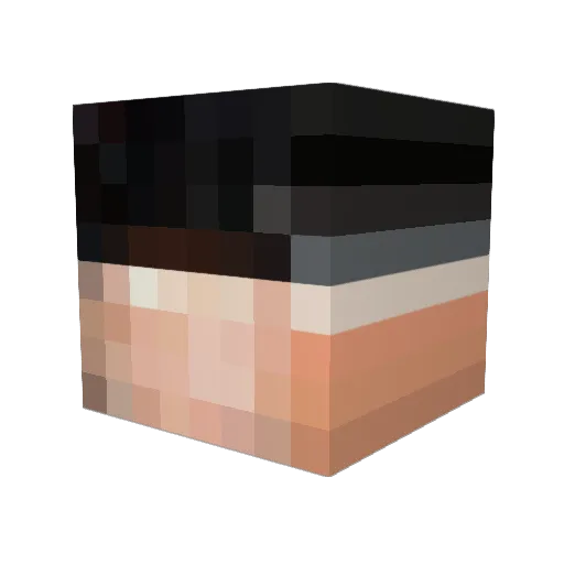 alsoabumm Minecraft avatar head, 3D render