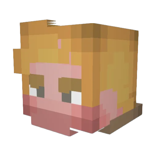 alsodon Minecraft avatar head, 3D render