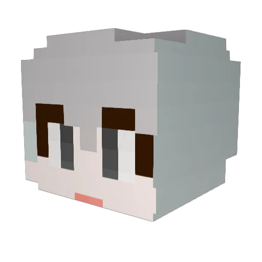 alssosals Minecraft avatar head, 3D render
