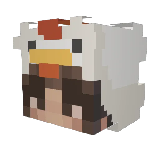 alstroemeria05 Minecraft avatar head, 3D render