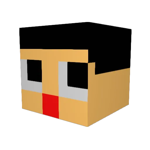 alswannnn Minecraft avatar head, 3D render