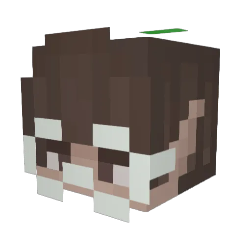 altegaTV Minecraft avatar head, 3D render