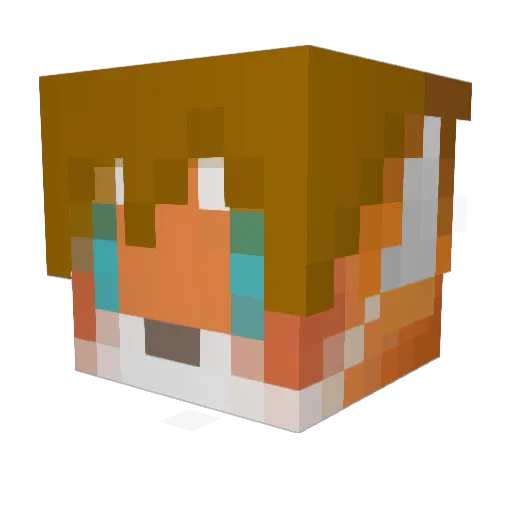 altelt Minecraft avatar head, 3D render