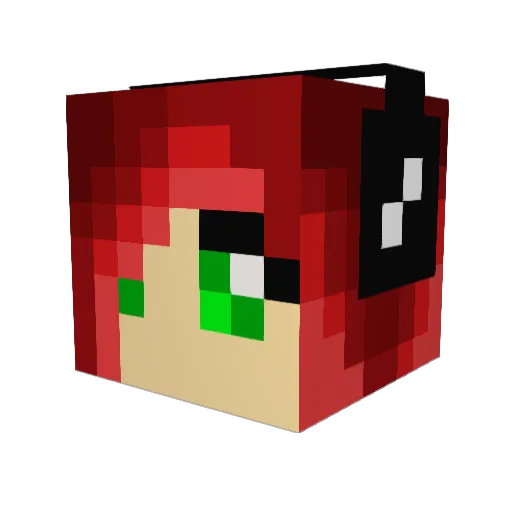 alterarma18 Minecraft avatar head, 3D render