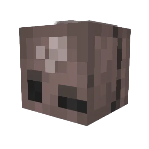 altermert Minecraft avatar head, 3D render