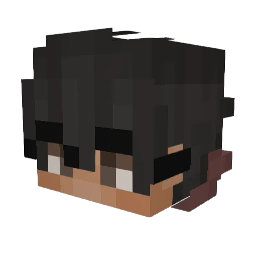 aluagony Minecraft avatar head, 3D render
