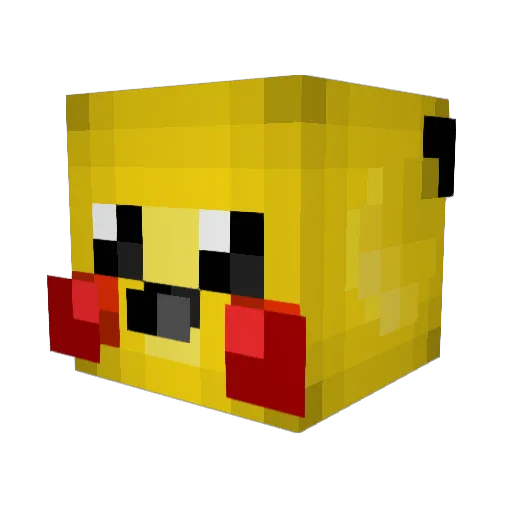 aluckyshott Minecraft avatar head, 3D render