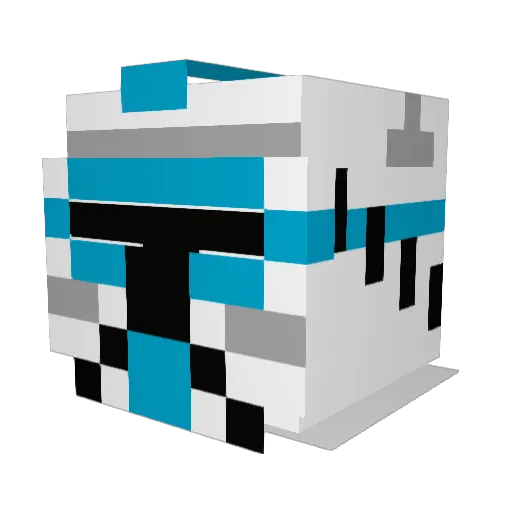 alulcini Minecraft avatar head, 3D render