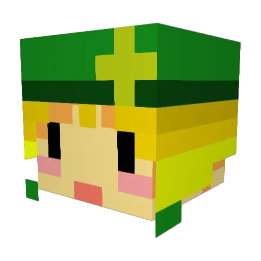 alumin1111 Minecraft avatar head, 3D render