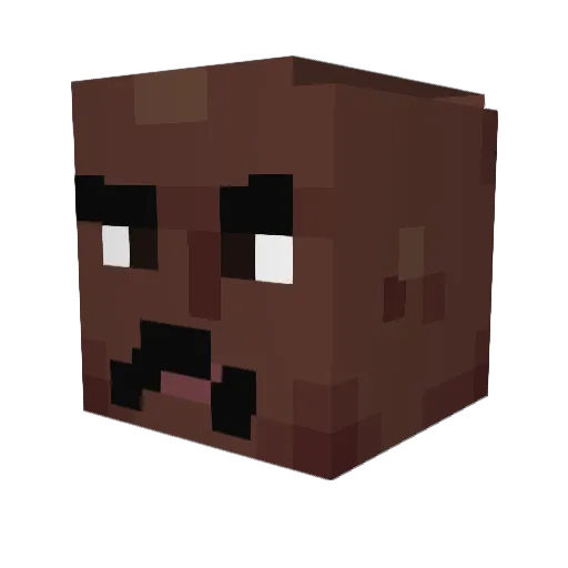 aluminiumstudio Minecraft avatar head, 3D render
