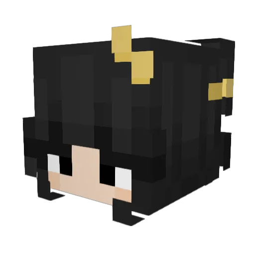 aluneri Minecraft avatar head, 3D render