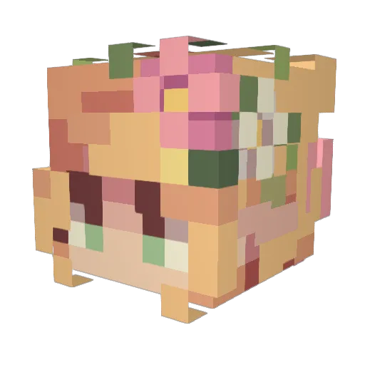 aluray Minecraft avatar head, 3D render