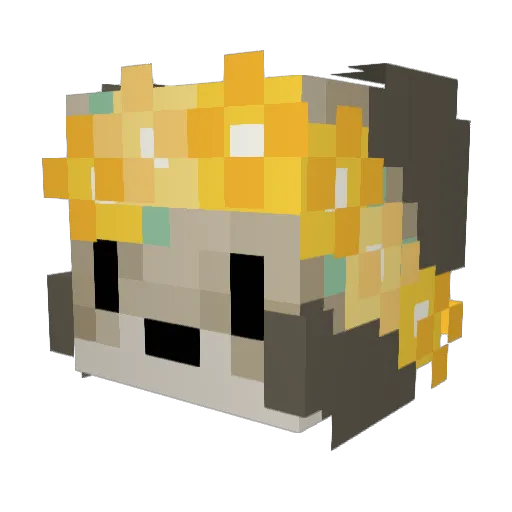 alusiaxdd Minecraft avatar head, 3D render