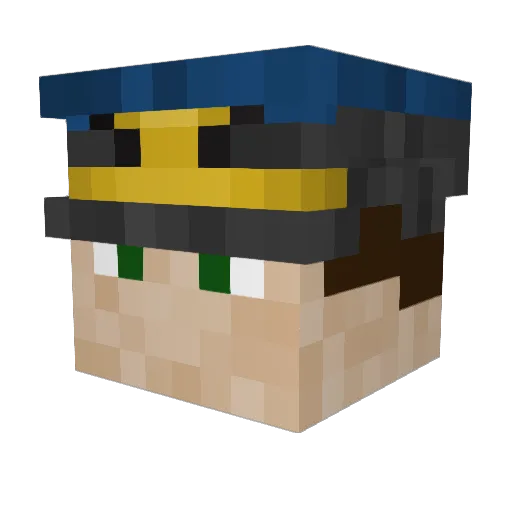 aluthier Minecraft avatar head, 3D render