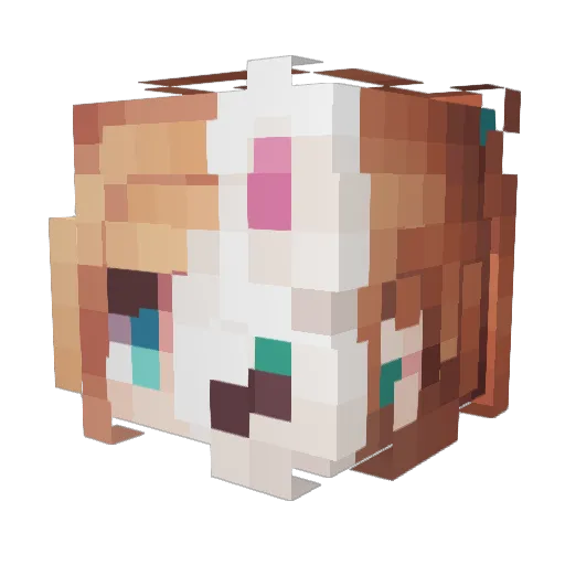aluvexia Minecraft avatar head, 3D render