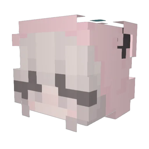 aluvsi Minecraft avatar head, 3D render