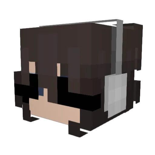 alvaEcrest Minecraft avatar head, 3D render