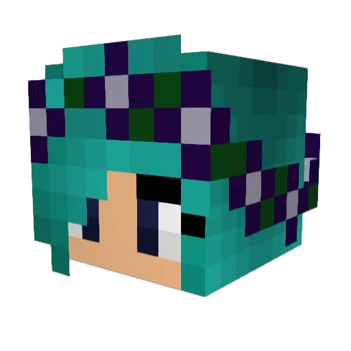 alvakf Minecraft avatar head, 3D render