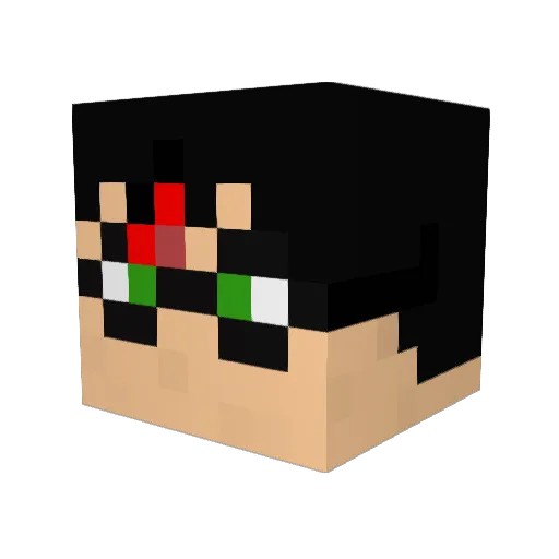 alvaroakka Minecraft avatar head, 3D render