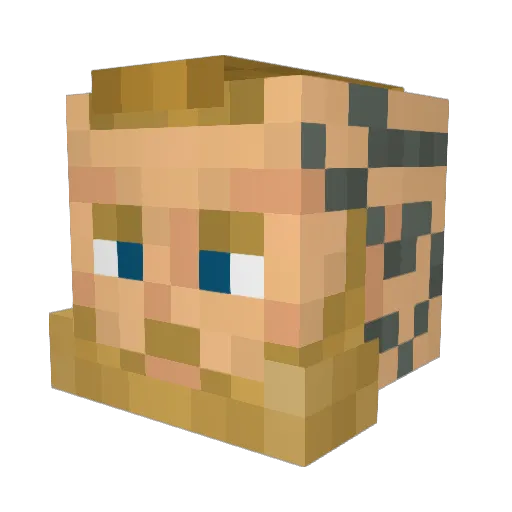 alvarodrpa Minecraft avatar head, 3D render
