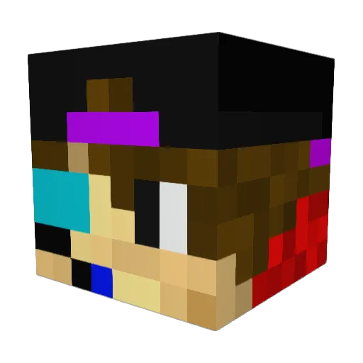 alvarofs Minecraft avatar head, 3D render