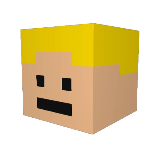 alvarogamer245 Minecraft avatar head, 3D render
