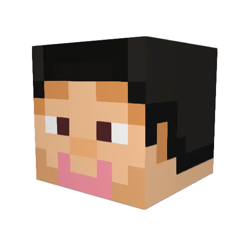 alvenqz Minecraft avatar head, 3D render