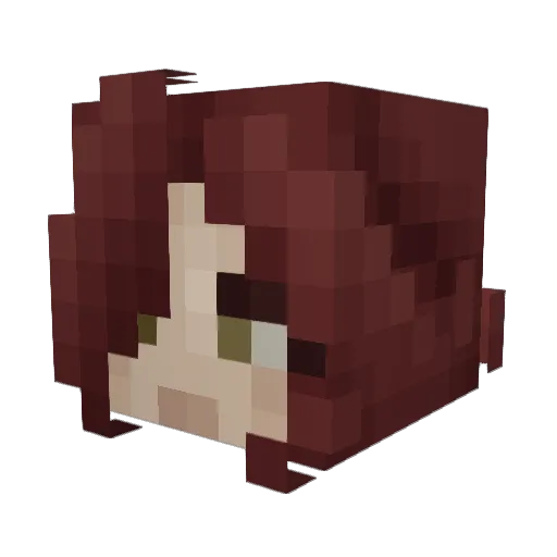 alvesafk Minecraft avatar head, 3D render