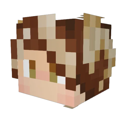 alviepines Minecraft avatar head, 3D render